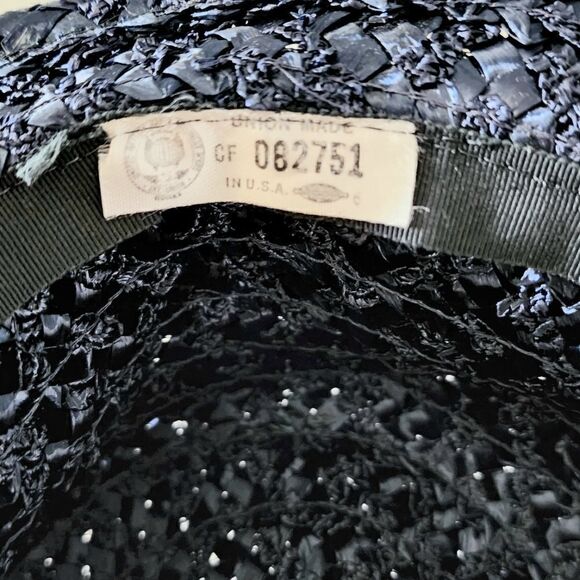 Vintage union made tag USA blue paper hat one size main image 4
